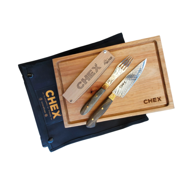Plato Ayui + Combo Francia chico + Afilador + Funda
